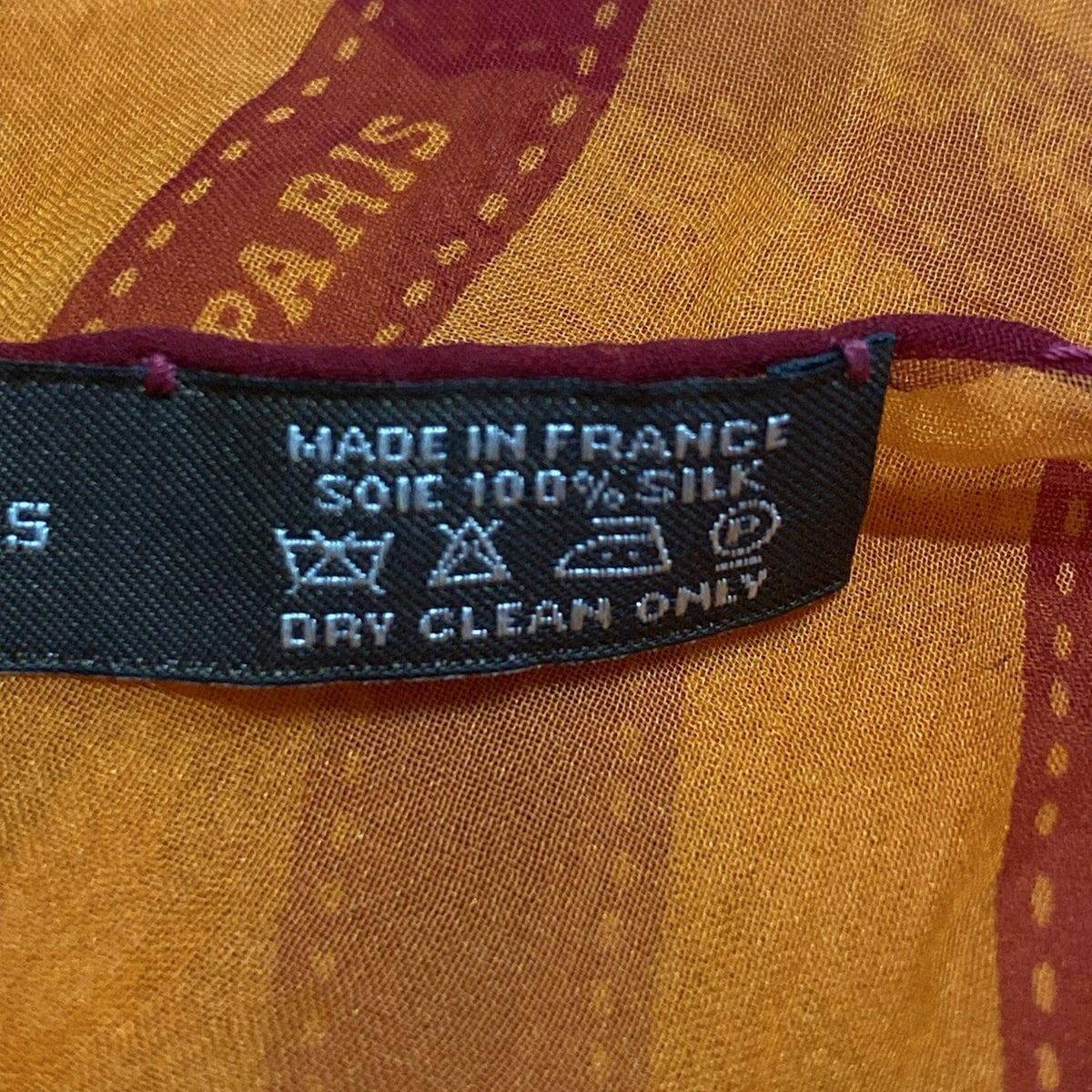 【HERMES】ボルデュックリボン　カットソー　エルメスオレンジS　マルジェラ期 HERMES(エルメス) スカーフ美品 - オレンジ×レッド ボルデュック
