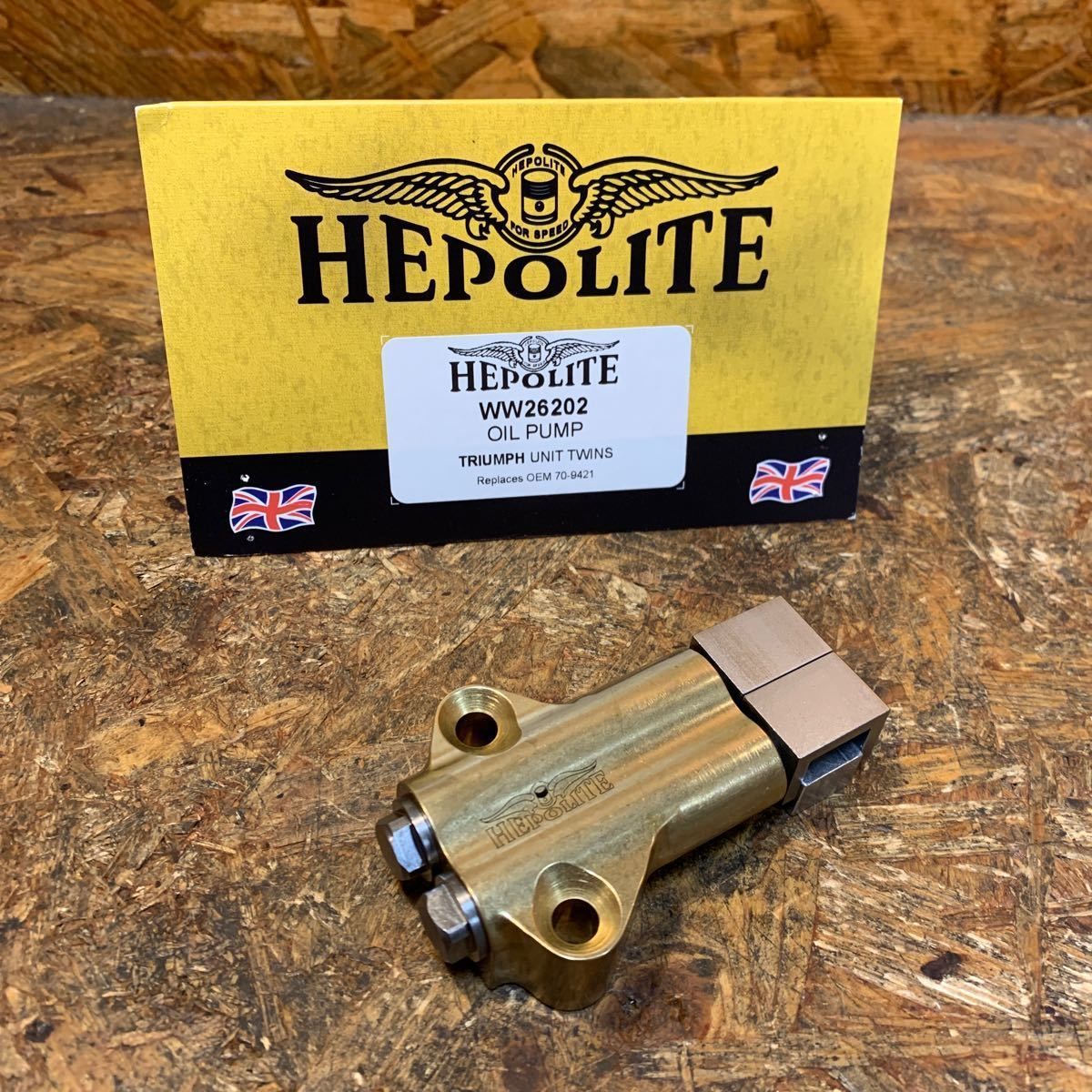 オートバイ HEPOLITE オイルポンプ　ガスケット付き　訳アリ　triumph ユニット　350 500 650 750 強化　ww26202 70-9421 triumph tr6 t120r
