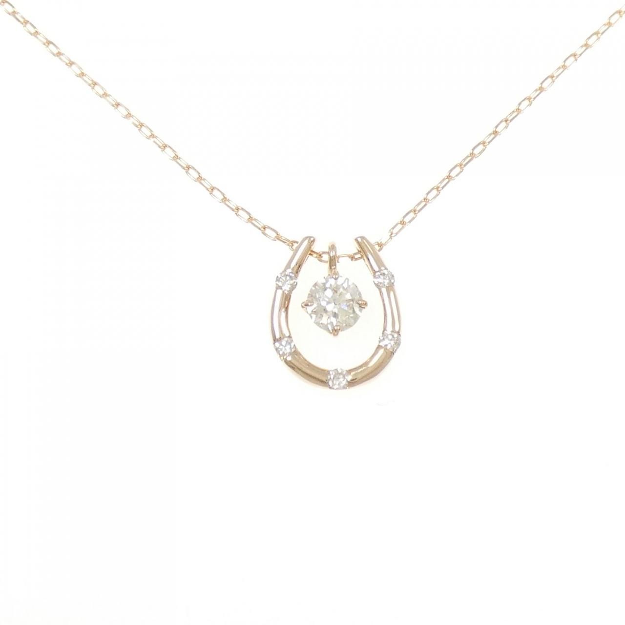K18PG ダイヤモンド ネックレス 0.32CT - メルカリ