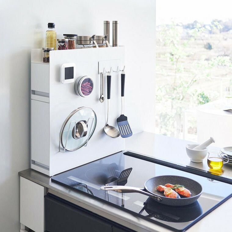 4334 tower タワー 隠せる調味料ラック 2段 山崎実業 ホワイト色 1個