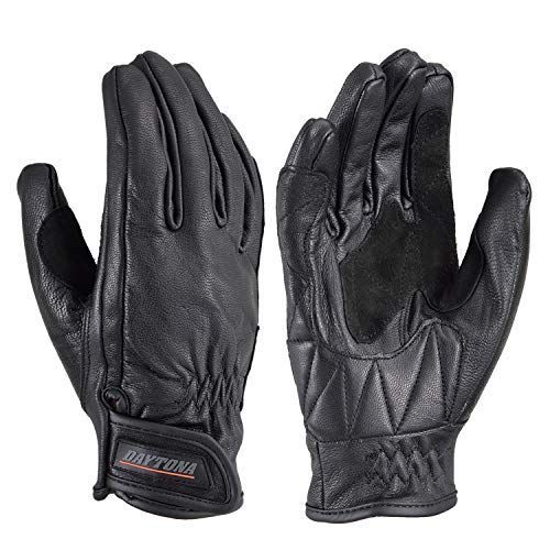 ブラック_L デイトナ(Daytona) バイク用 グローブ 春夏秋冬 本革(ヤギ革) ゴートスキン スタンダードグローブ ブラック Lサイズ 76376
