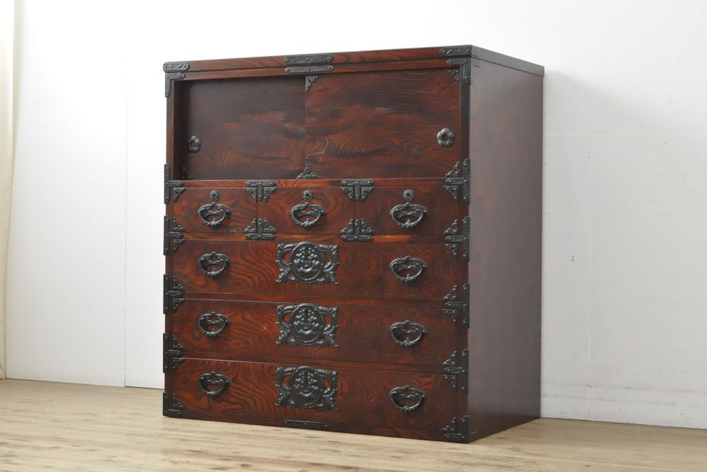 ナチュラルウッド 6段チェスト ニトリ ペルレ 2.5cm刻みで幅が選べる