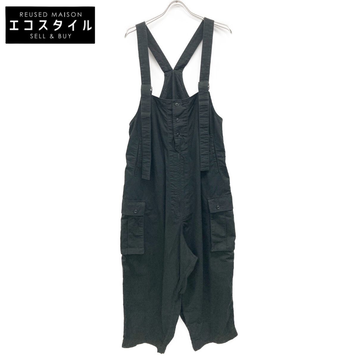 Yohji Yamamoto ヨウジヤマモト ﾌﾞﾗｯｸ HS-D99-041 BLACK SCANDAL LIP M-WORK OVERALL 1