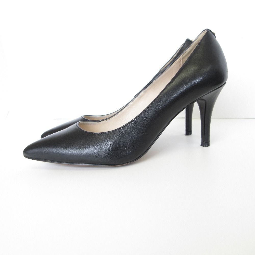 【新品未使用】COLE HAAN ブラック ポインテッドトゥパンプス 24cm 良品 COLE HAAN コールハーン レザー ポインテッドトゥ パンプス