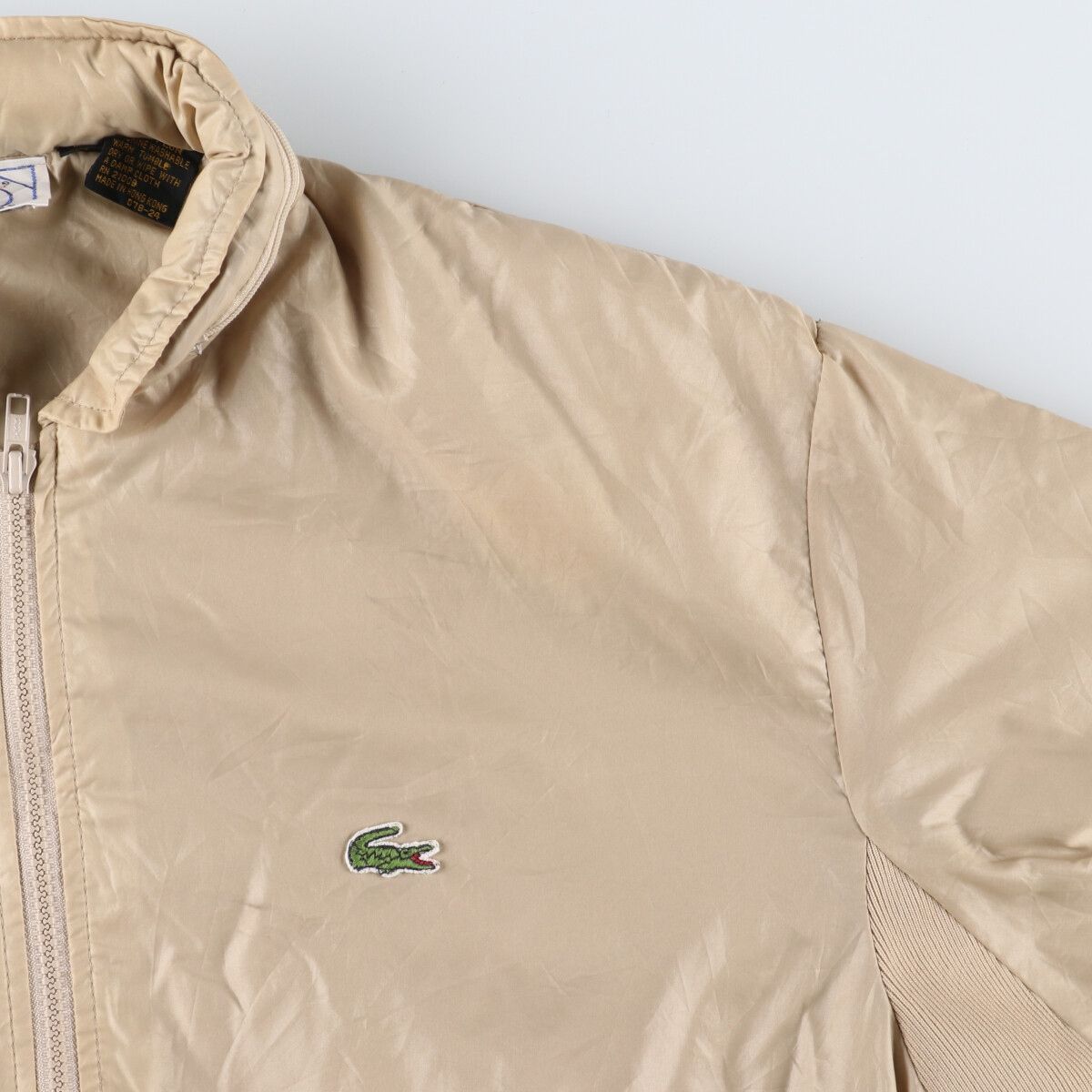 ワンポイント無地生産国80年代 ラコステ LACOSTE IZOD ナイロンジャケット メンズS ヴィンテージ /eaa368739