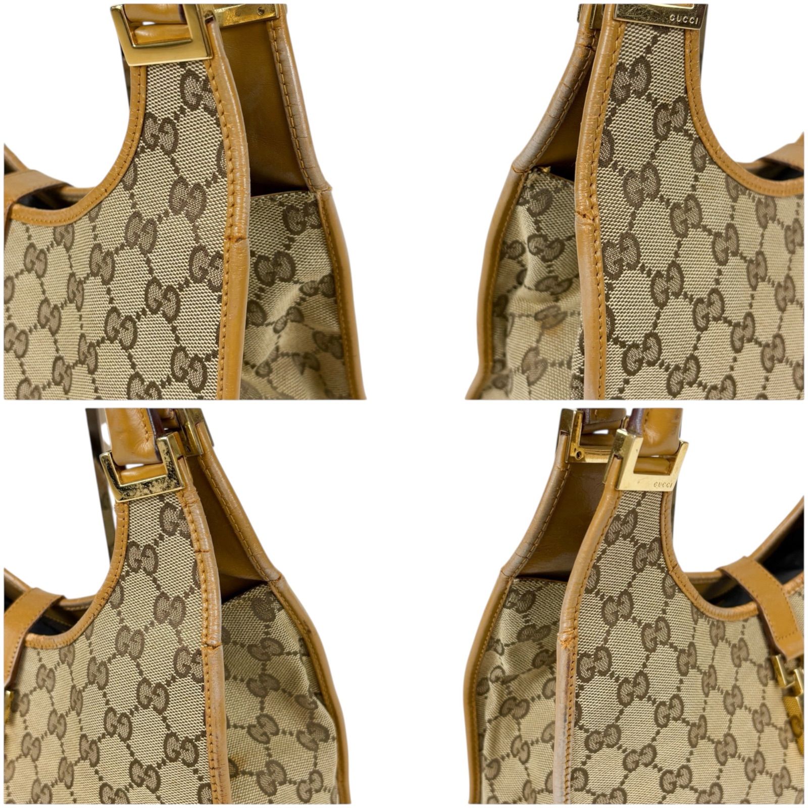 GUCCI グッチ ジャッキー GGキャンバス ハンドバッグ ベージュ グッチ GUCCI ジャッキーライン ハンドバッグ ベージュ GG