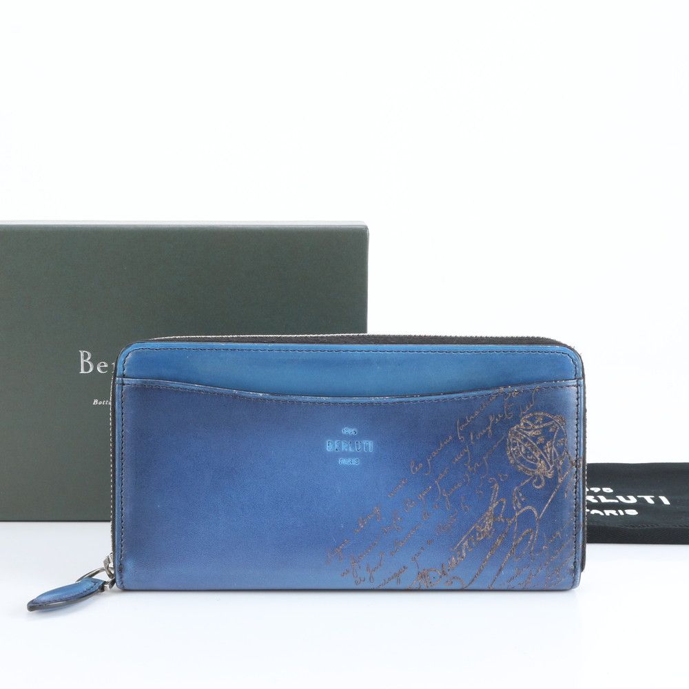 ベルルッティ イタウバ カリグラフィ スクリット レザー 長財布 ロング ウォレット ラウンドファスナー メンズ ERE CW15-2