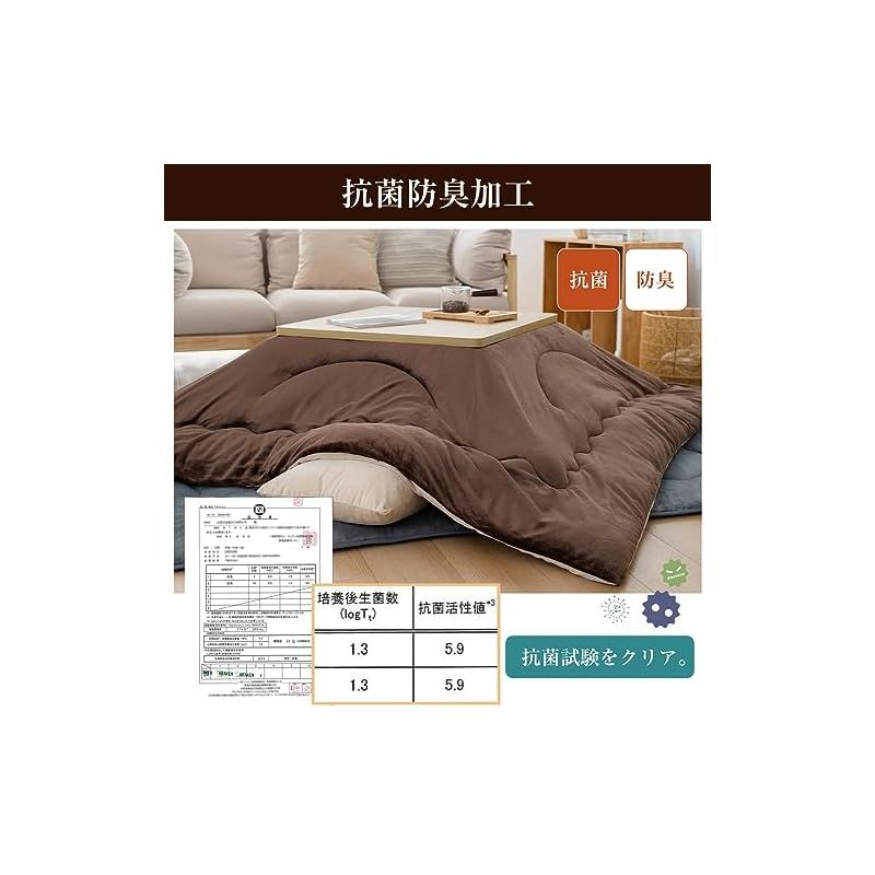 在庫 fuwawa こたつ布団 正方形 火燵布団 こたつふとん 単品 190x190cm 冬用 コタツ布団 厚手 コタツ用布団 体にフィットする縫製 リバーシブル 洗える 静電気防止 撥水防ダニ加工 抗菌防臭 キルティング 高い保温性 暖かい ふわ 0 HRDEVELOPMENT_JP