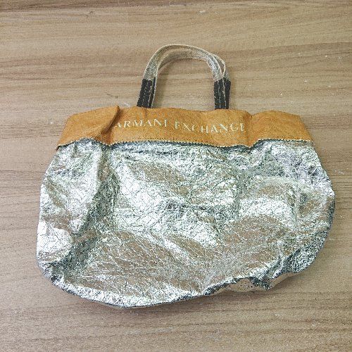 ◇ ARMANI EXCHANGE トートバッグ シルバー系 レディース E