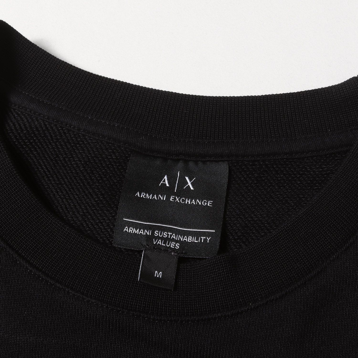 ARMANI EXCHANGE アルマーニエクスチェンジ スウェット サイズ:M 22AW AX ロゴ イーグル グラフィック スウェットシャツ プルオーバー ブラック 黒 イタリア製 トップス トレーナー【メンズ】