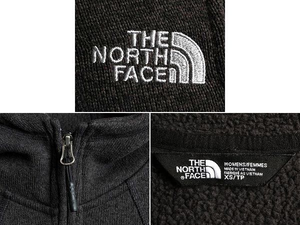 THE NORTH FACE - US企画 ノースフェイス セーター フリース パーカー ジャケット XS 濃灰 US企画 ノースフェイス セーター フリース パーカー ジャケット