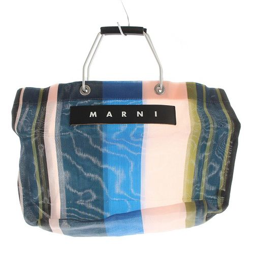 マルニ MARNI マーケットストライプ フラワーカフェバッグ トート