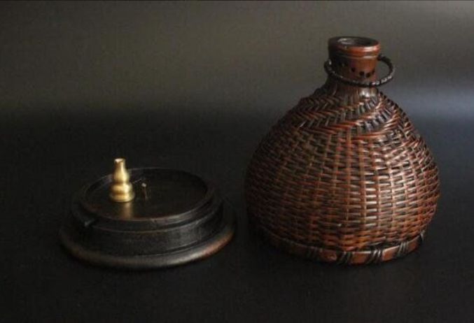 古風 香炉◆つり下げ◆手作り◆竹工芸◆