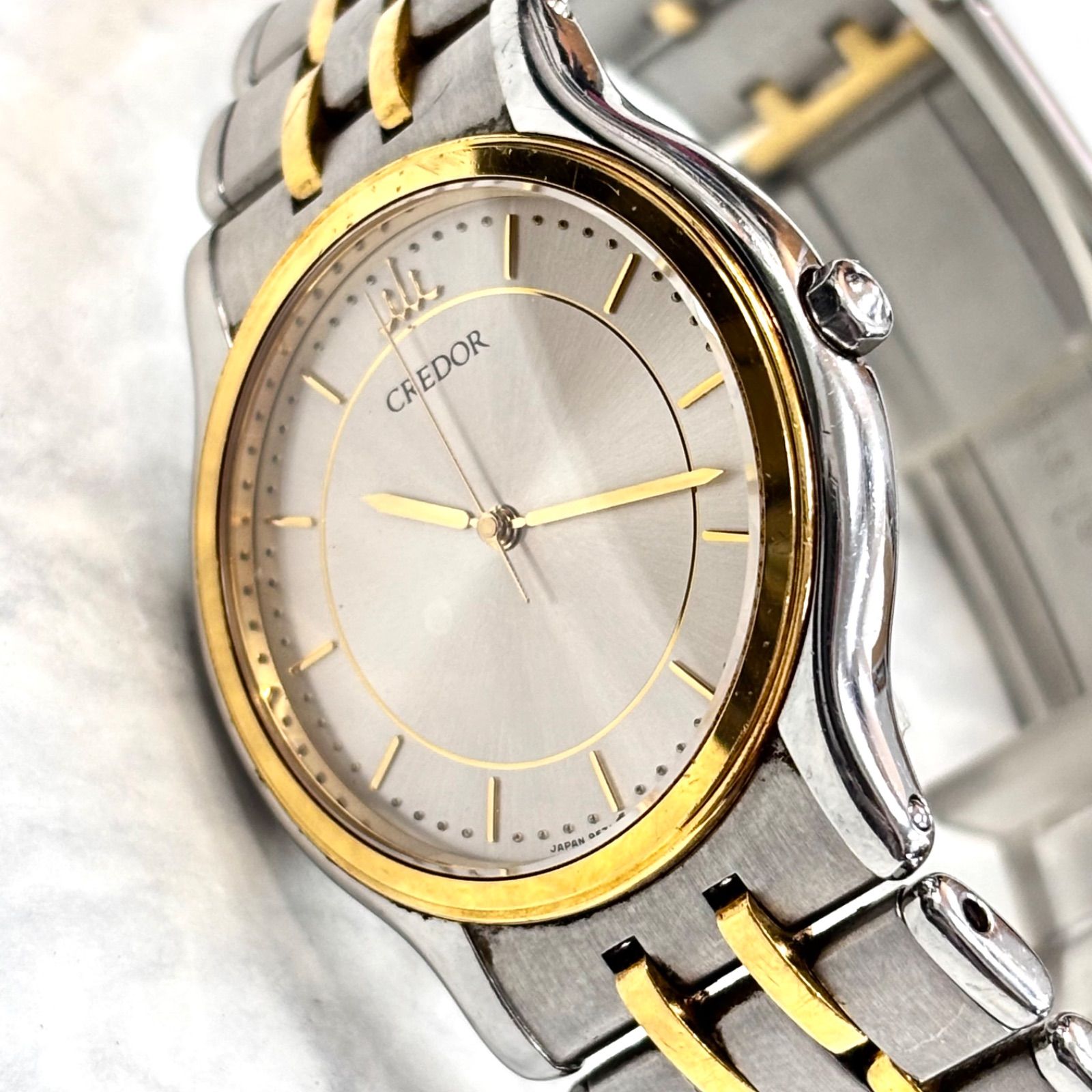 美品⭐️ SEIKOセイコー】 CREDOR クレドール 9571-6020 18KTベゼル(裏