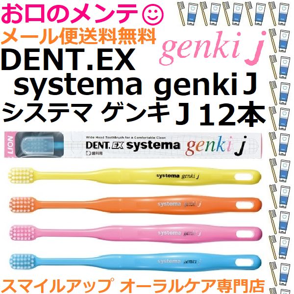 ライオン ＤＥＮＴ.ＥＸ systema genki J 歯ブラシ ハブラシ 12本