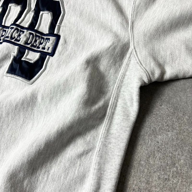 90s 企業ロゴ　アサヒ　スーパードライ　グレー スウェット　トレーナー　ビール STUSSY ステューシー 90s 紺タグ ロゴプリント クルーネック
