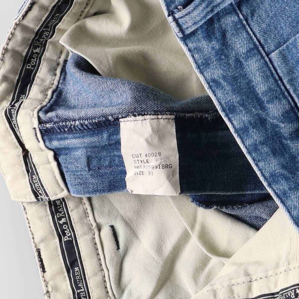 古着 ラルフローレン Ralph Lauren POLO RALPH LAUREN TYLER SHORT ツータック デニムショーツ ショートパンツ メンズw32相当 eaa578228 KIN-KAAI_COM