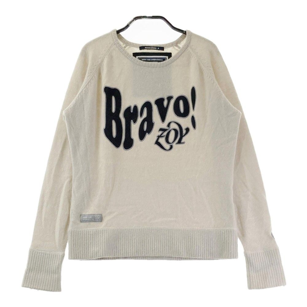 サイズ：40 ZOY ゾーイ カシミヤ混 ニットセーター ロゴ