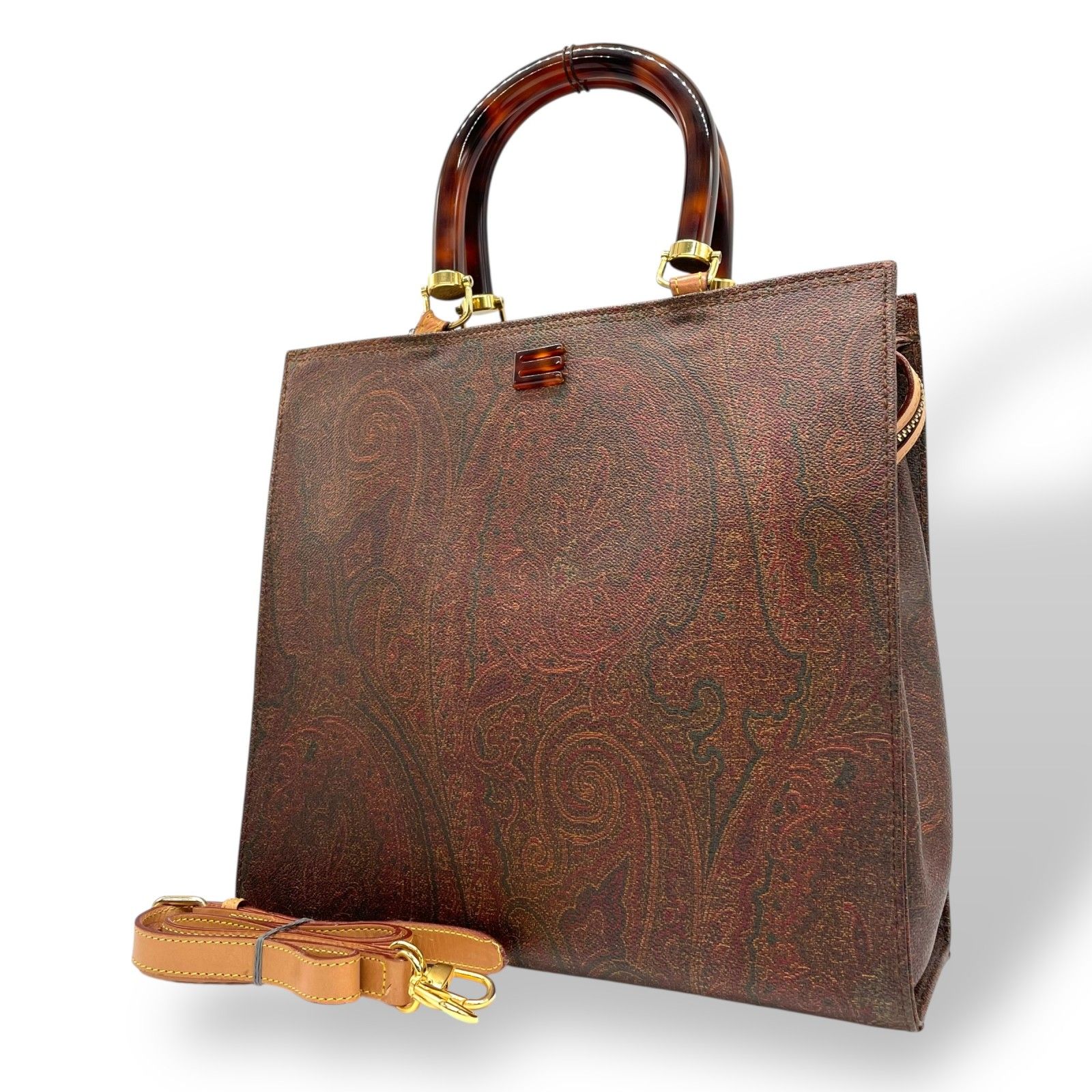 【梅さん専用】ETRO 風景柄ハンドバッグ ETRO 風景柄ハンドバッグ