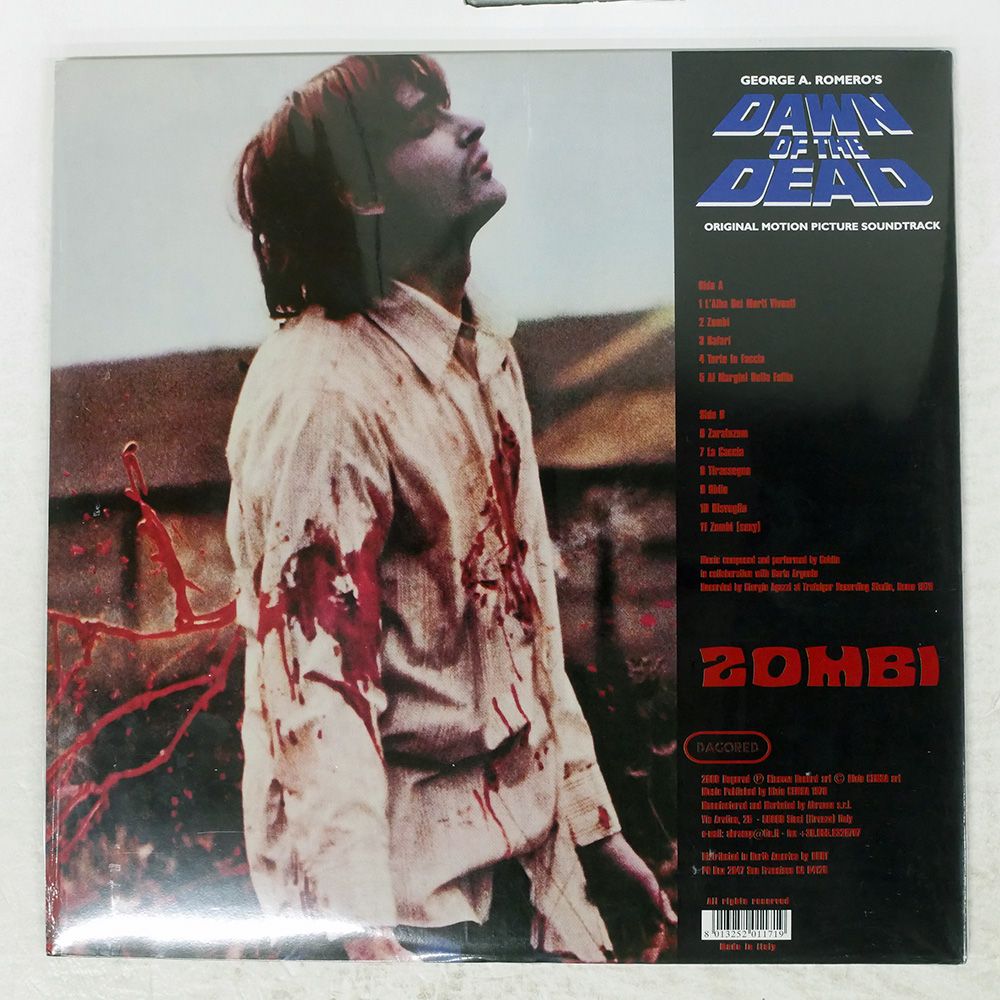 イタリア盤 GOBLIN DAWN OF THE DEAD DAGORED RED 1171 LP