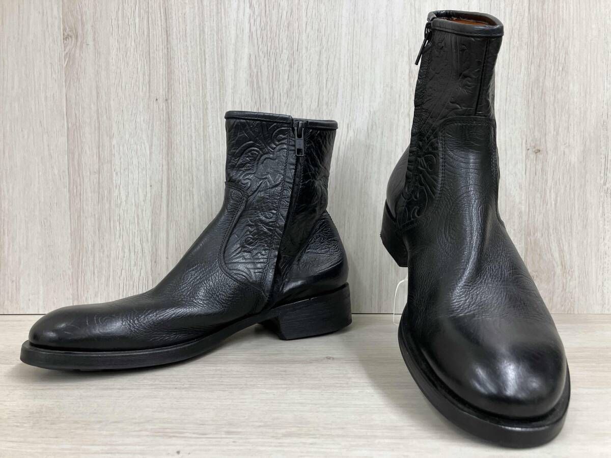 ETRO エトロ レザーショートブーツ ハイカットブーツ 39 ブラック