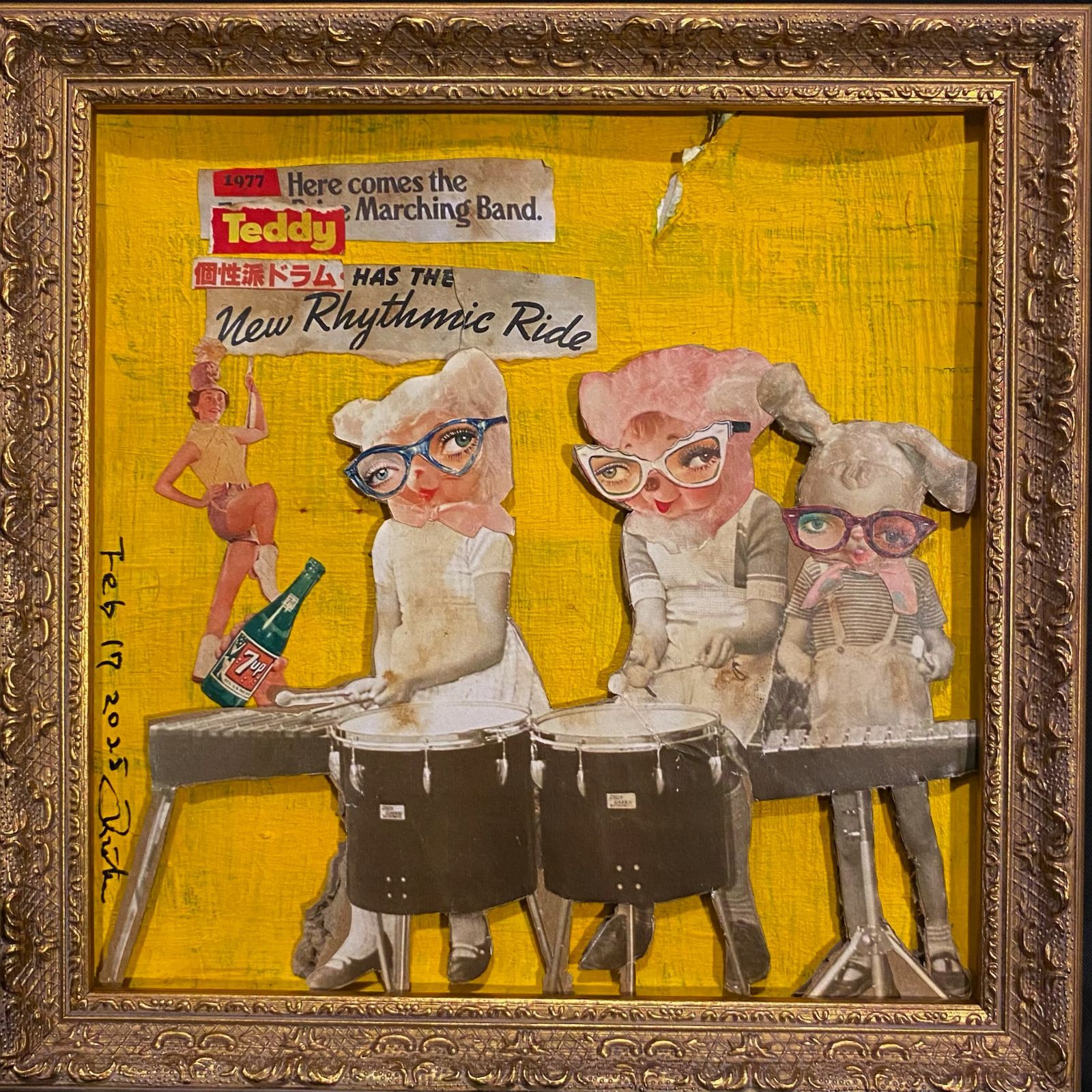 Marching Band  (2025) コラージュ作品　インテリア　壁掛け　ヴィンテージ作品