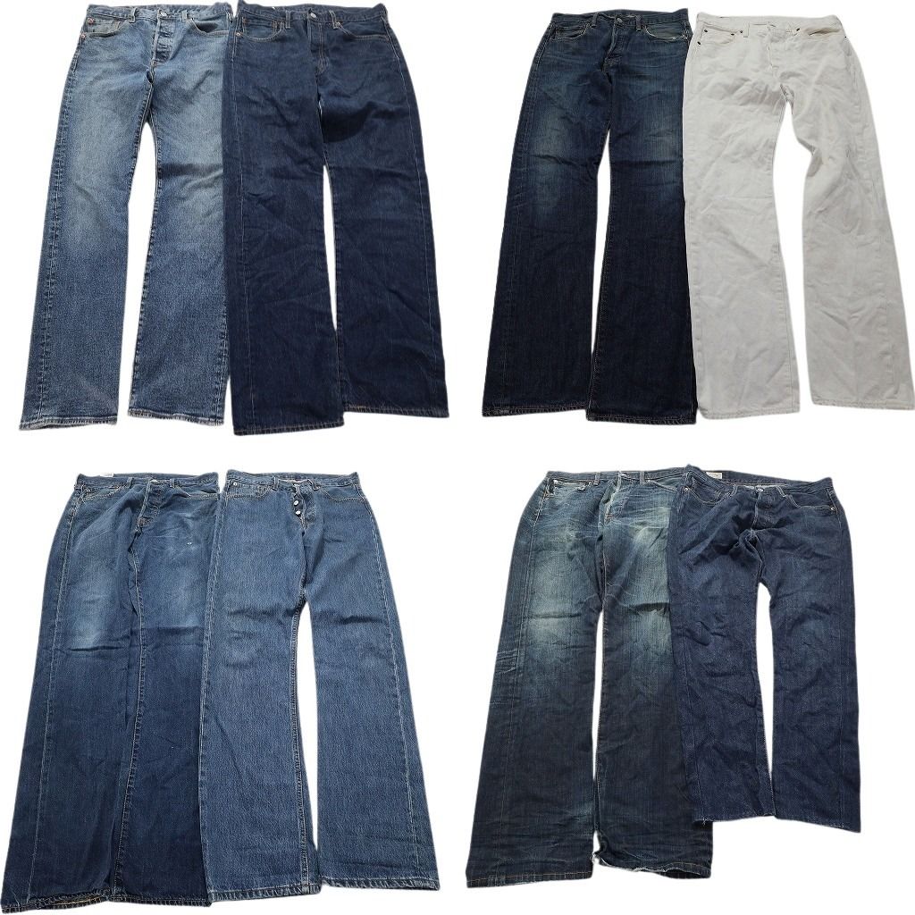 古着卸 リーバイス 501 デニム パンツ 8枚セット メンズ 32 |33 インディゴ デニム アメカジ 古着 NA7187