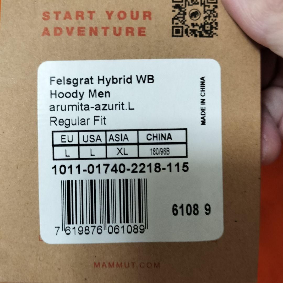 新品】MAMMUT Felsgrat Hybrid Hoody XL オレンジ - てつさとし