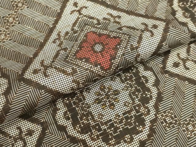 平和屋着物●本場大島紬　龍郷絣　花菱文　正絹　逸品　DAAV8655tw 平和屋着物○本場大島紬 龍郷絣 花菱文 正絹 逸品 DAAV8655tw - メルカリ