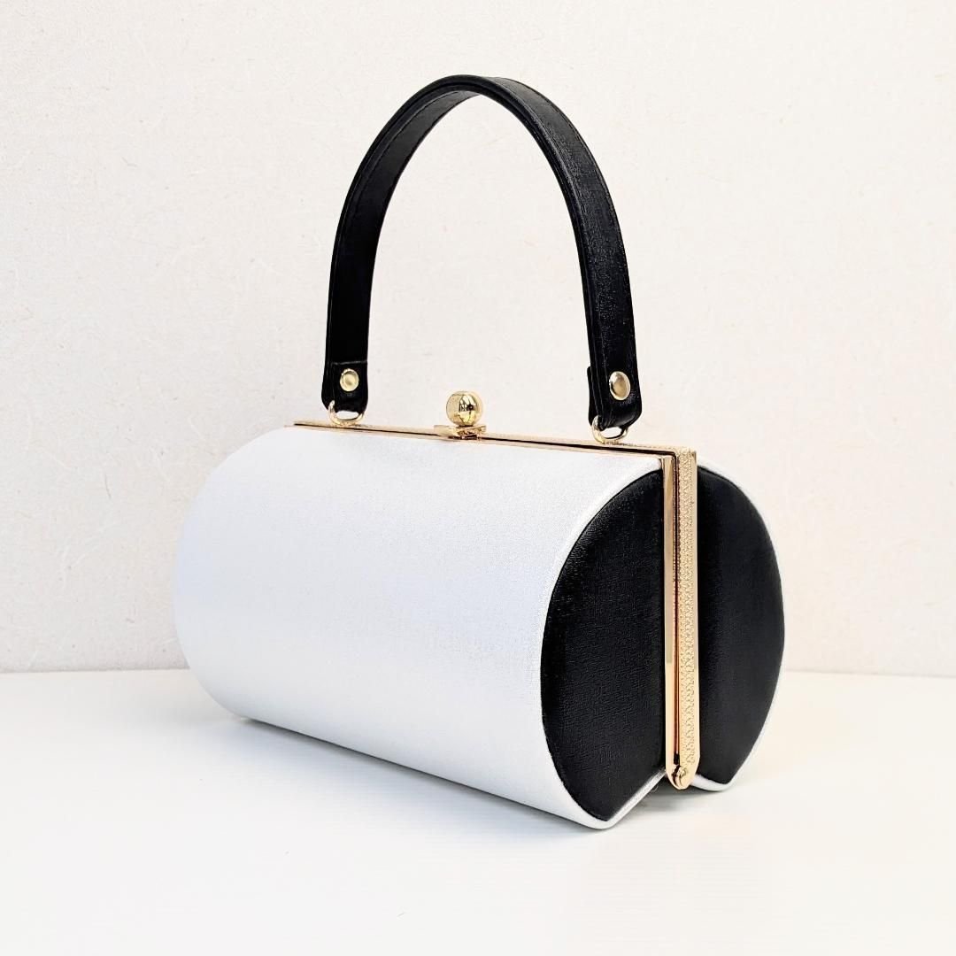 和装 草履バッグセット ストライプ 白×黒 3枚芯 フリーサイズ k16-18