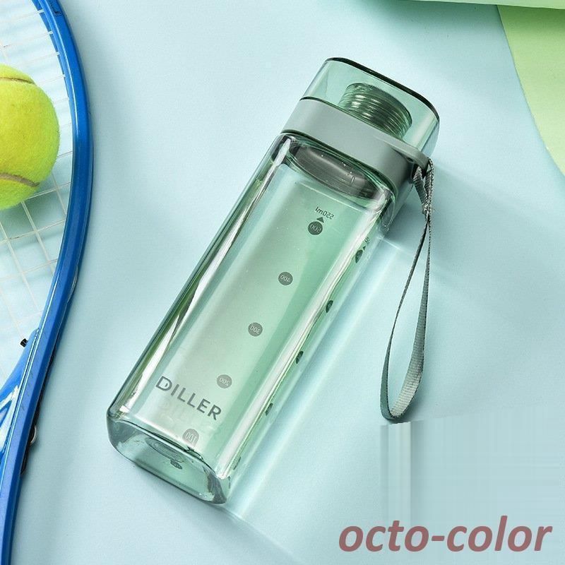 水筒 ボトル 直飲み ins風 おしゃれ 透明 夏用 軽い 便利 プラスチックボトル 通勤 ランニング 体操 ヨガ トレーニング 大容量 運動水筒 ス