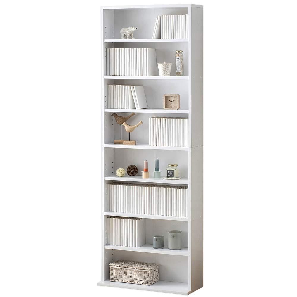 5営業日で発送 IRISOHYAMA アイリスオーヤマ アイリスオーヤマ 本棚 コミックラック 大容量 ハイタイプ 可動棚 幅約59.8×奥行約23×高さ約180cm CORK-1860 ホワイト