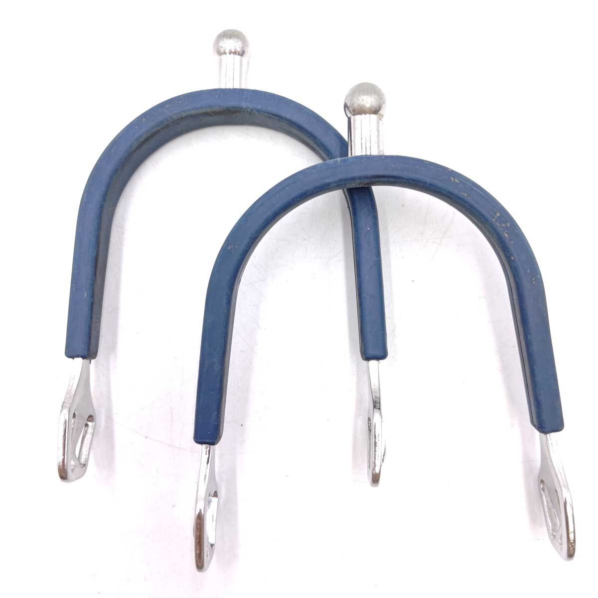 新作入荷，安い HERM SPRENGER ハームスプレンガー HS 拍車 先丸 ゴム付き ネイビー 乗馬 馬術 その他