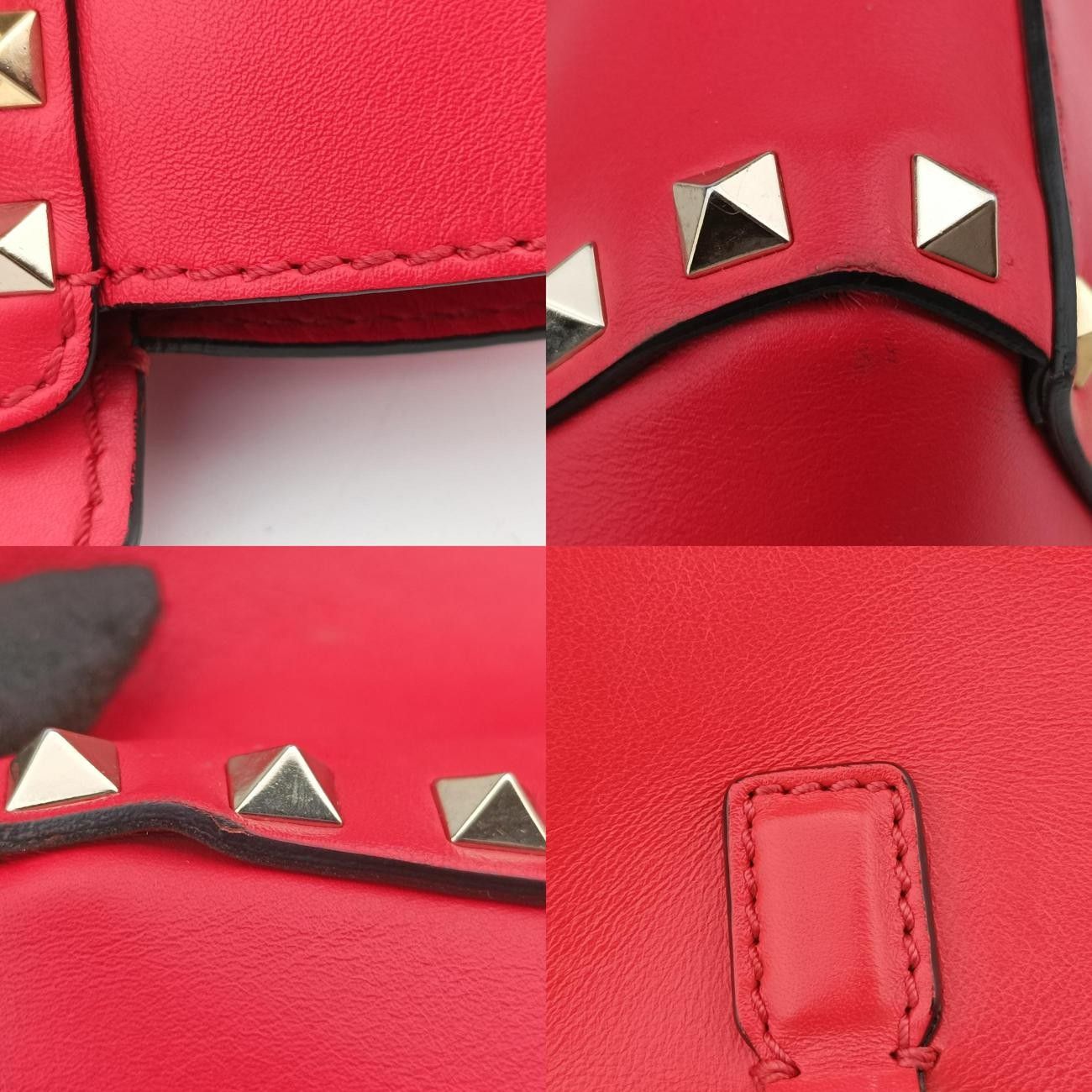 ヴァレンティノValentinoロックスタッズレッドレザーBGI540BOLI