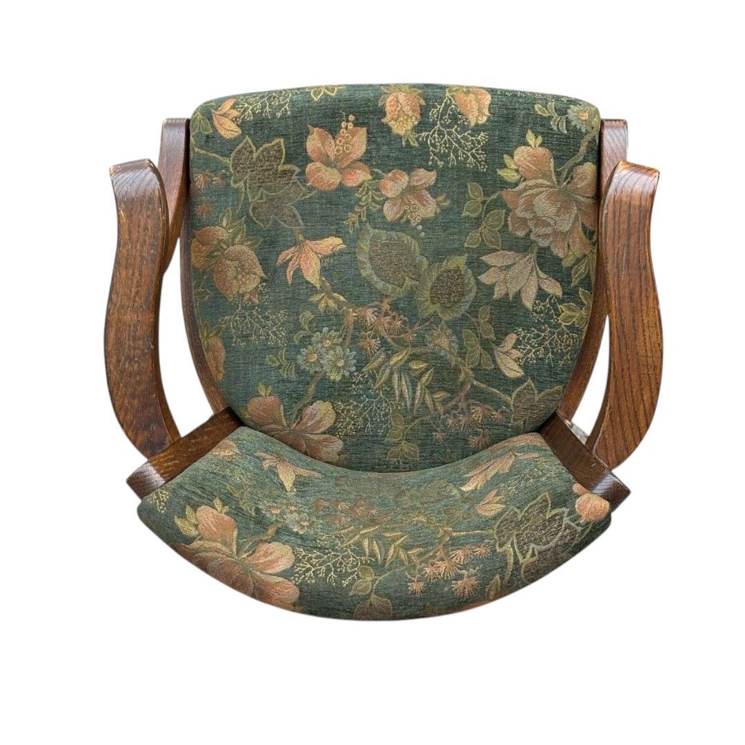 三越家具 ブルージュ 花柄 アームチェア キャスター付き MARWIL-DEMENAGEMENTS_CH