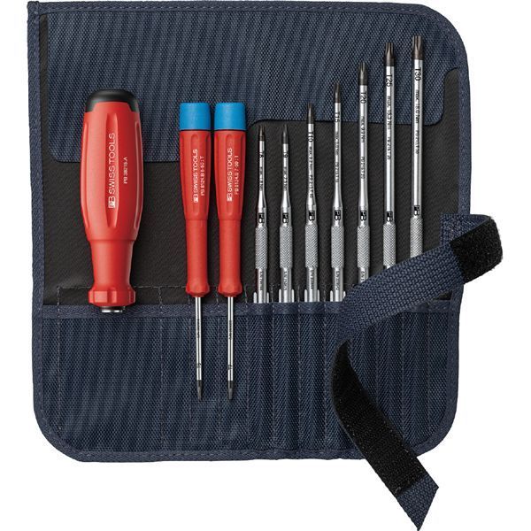 PB SWISS TOOLS ピービースイスツールズ 差替式ドライバーセット 9本組 グレー 38224.GY