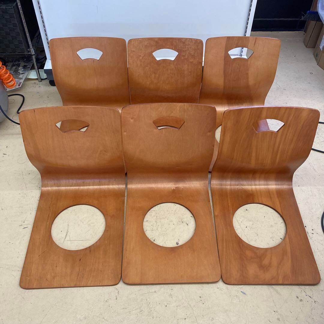 木製座椅 昭和レトロ 旅館 和室 6脚セット 木製座椅 昭和レトロ 旅館 和室 6脚セット - メルカリ