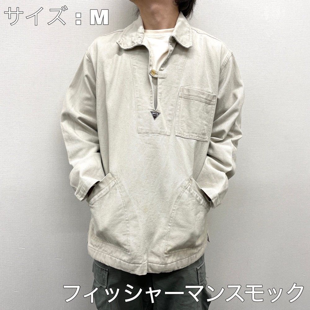 OBOUSH フィッシャーマンスモック プルオーバー M アイボリー