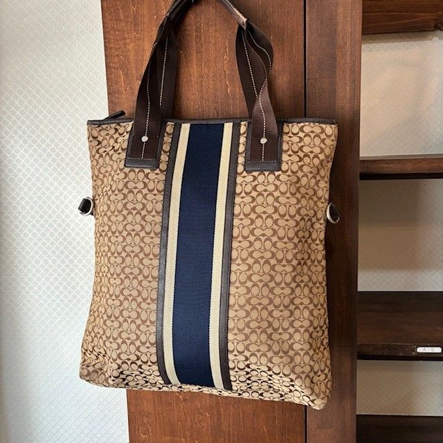 いラインアップ コーチ COACH シグネチャー キャンバスレザー トートバッグ バッグ