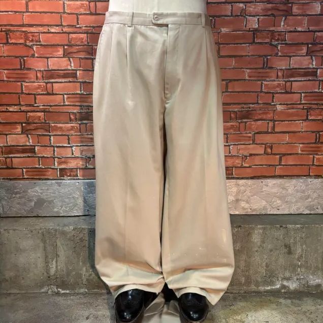 USA古着 チノパン 2タック アメカジ ワイド ストレート シティボーイ