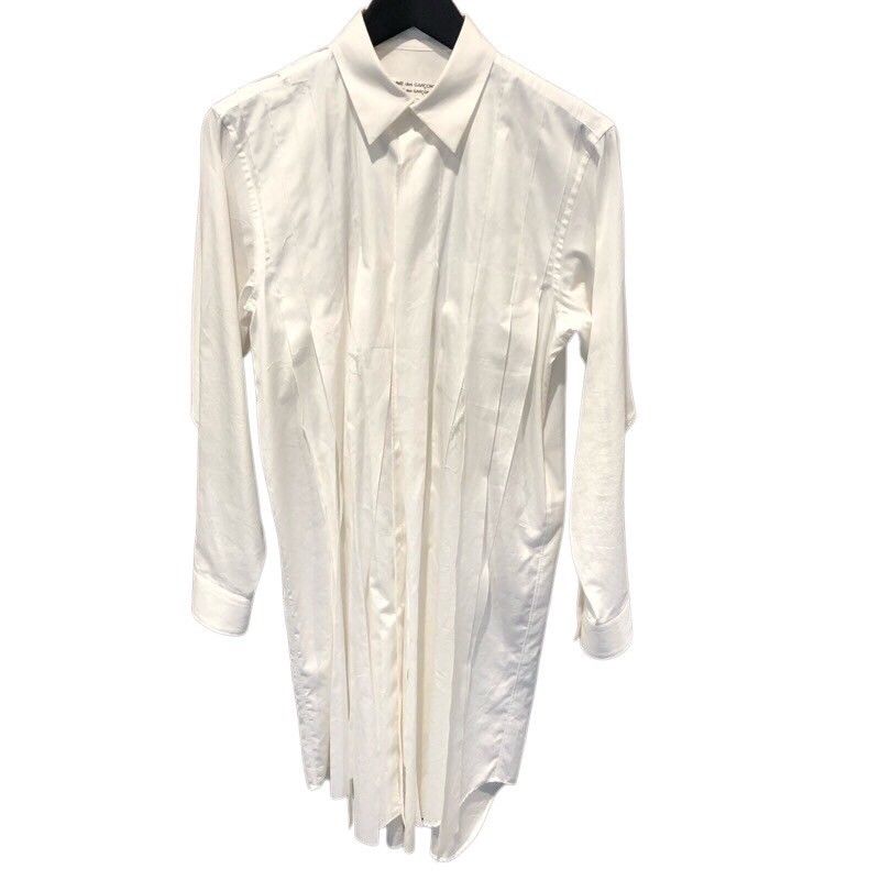 コムデギャルソン COMME des GARCONS フリルデザインロングシャツ RF-B002 コットン レディース 長袖シャツ