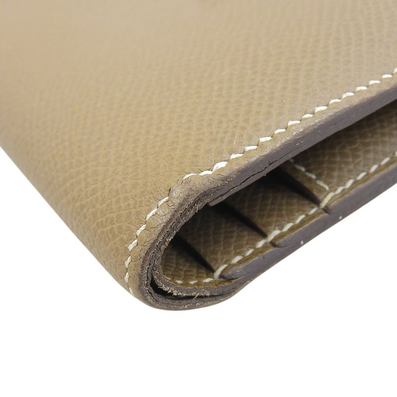 エルメス HERMES ベアンコンパクト 二つ折り財布 エプソン エトゥープ  