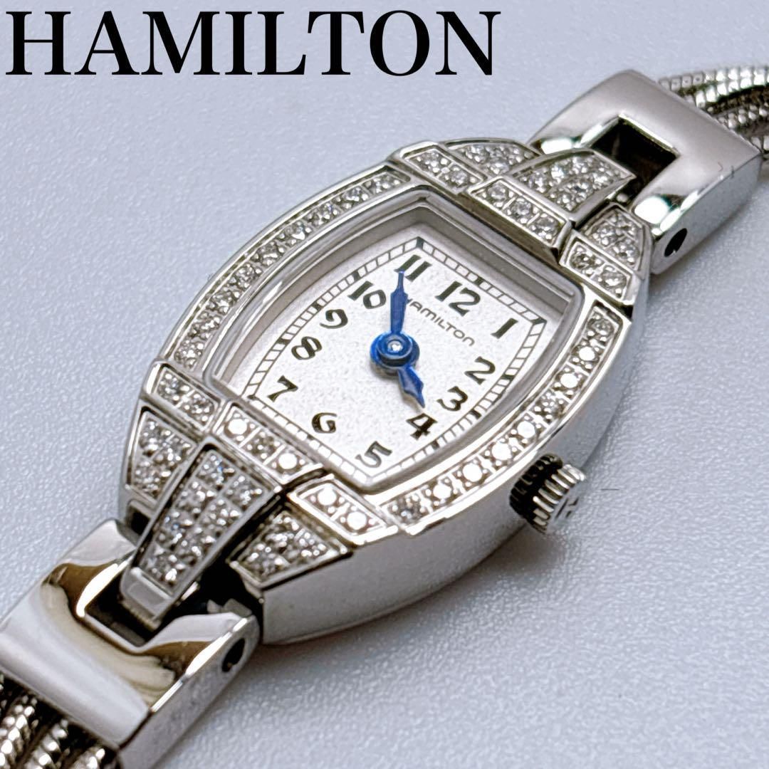 274 ハミルトン H311510 ダイヤベゼル トノー 腕時計 き
