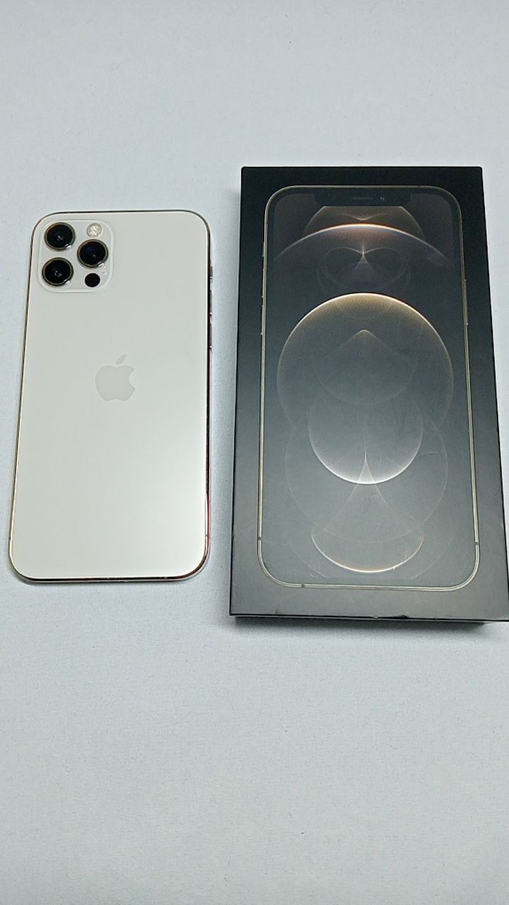 動作 済 iPhone12Pro A2406 128GB 本体 ゴールド SIMフリー 箱 252140826
