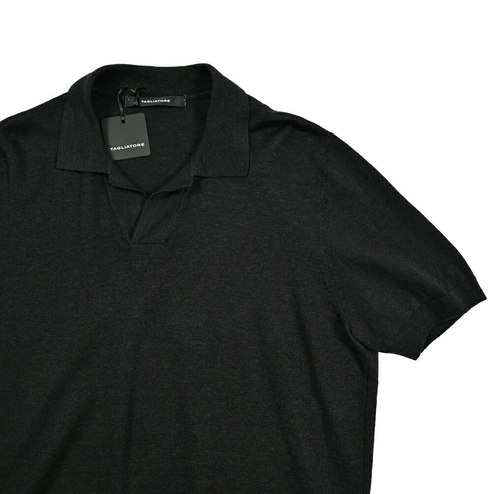 Ets.MATERIAUX ピッグポロシャツ 半袖BLACK サイズ2 WOMENS ベーシック 半袖 ポロシャツ BLACK