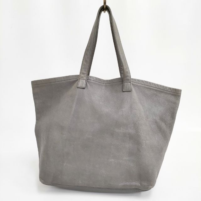 MARGARET HOWELL レザー トートバッグ グレー レディース