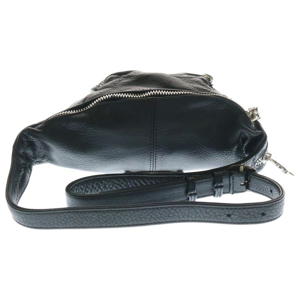 CHROME HEARTS クロムハーツ SNAT PACK mini スナットパックミニ ダガージップ ガンスリンガーベルト レザー ウエストバッグ ブラック シルバー