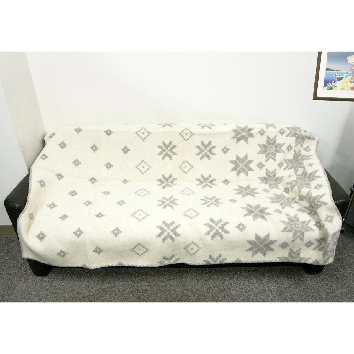 KLIPPAN クリッパン ブランケット ウール ◆新品◆ シングル 暖かい 毛布 北欧 SNOWFALL スノーフォール グレー 130×180cm KP-319