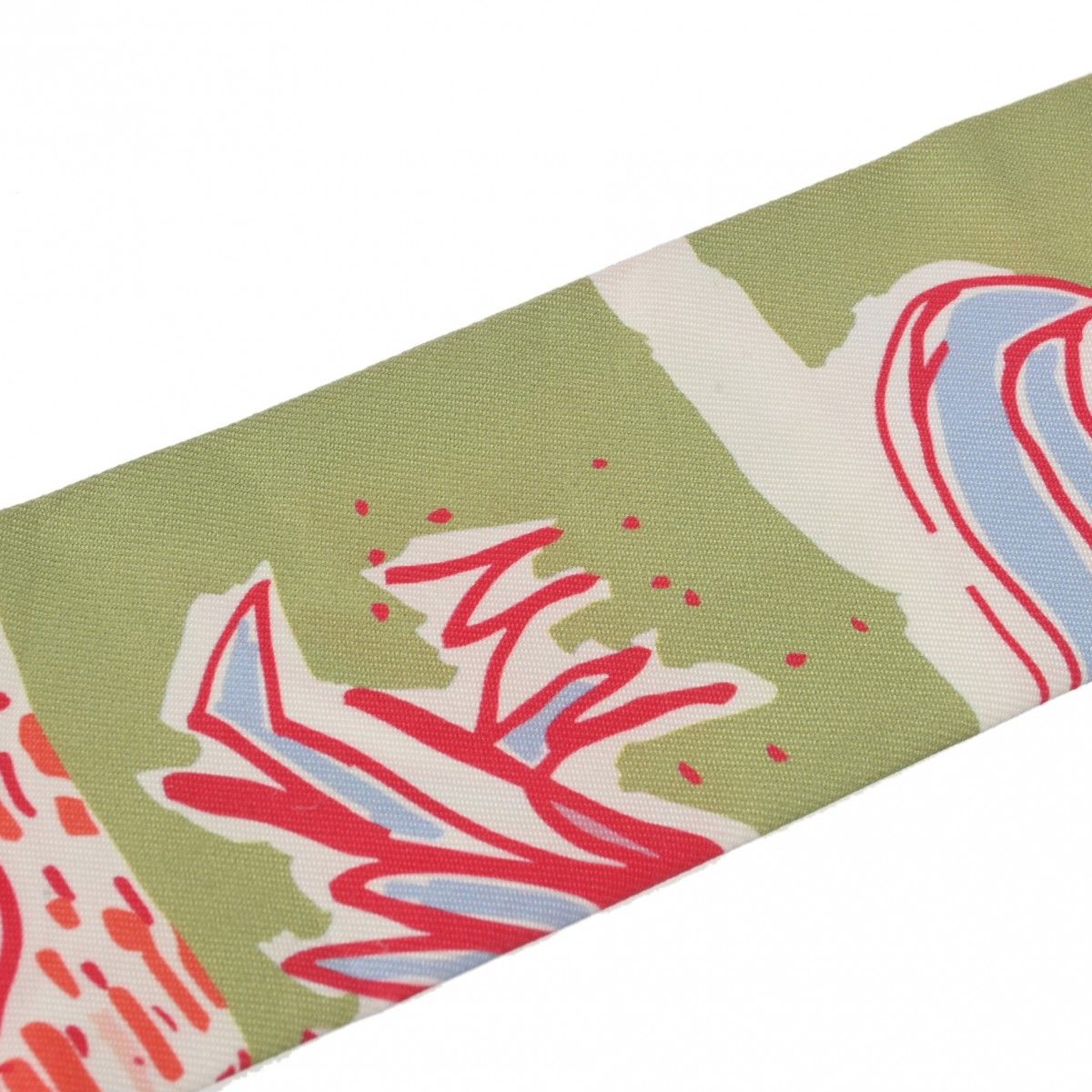 エルメス ツイリー RAYURES D ETE ホワイト/ピンク レディース シルク