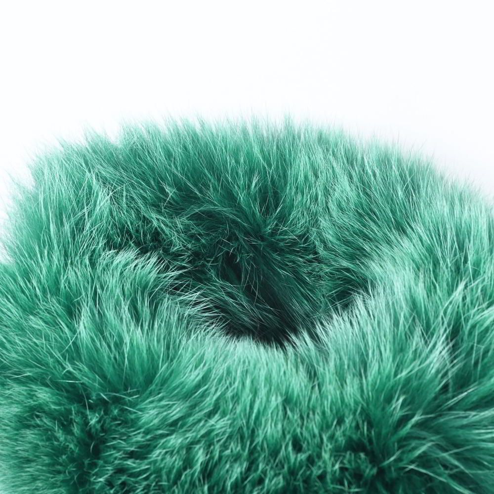 LUDLOW フォックスファー ハンドバッグ ONE SIZE グリーン